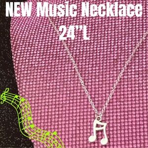 Music Note Sterling Silver 925 Necklace Jewelry For Women Rave Festival emo goth